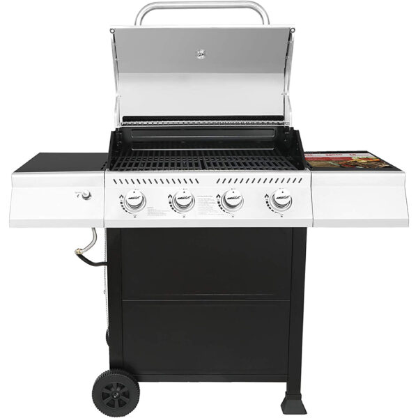 Royal Gourmet GA4400T Parrilla de gas propano líquido de 4 quemadores, 40.000 BTU estilo carrito perfecto para patio, jardín, picnic, patio trasero, barbacoa con mesas laterales